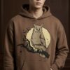Sleepy Owl – Brown Hoodie