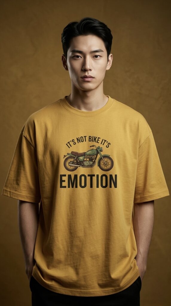Ride With Emotion – Mustard Oversized T-shirt