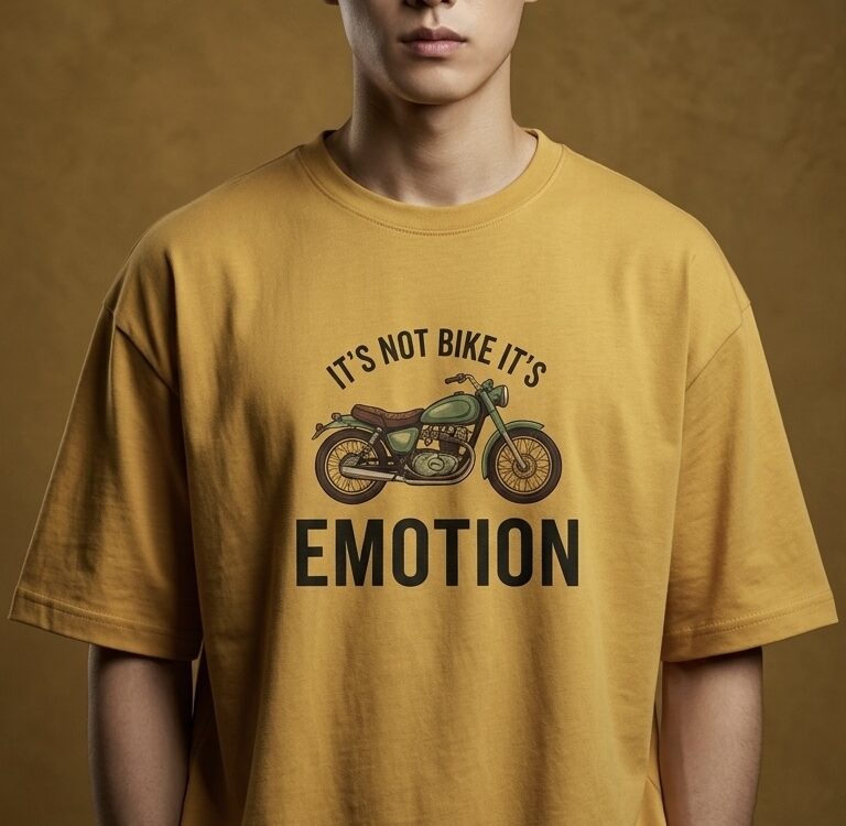 Ride With Emotion – Mustard Oversized T-shirt