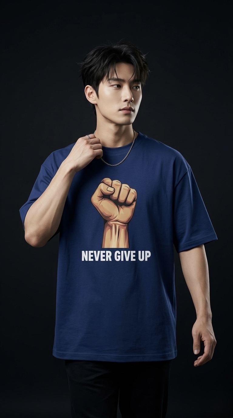 Never Give Up – Oversized T-shirt