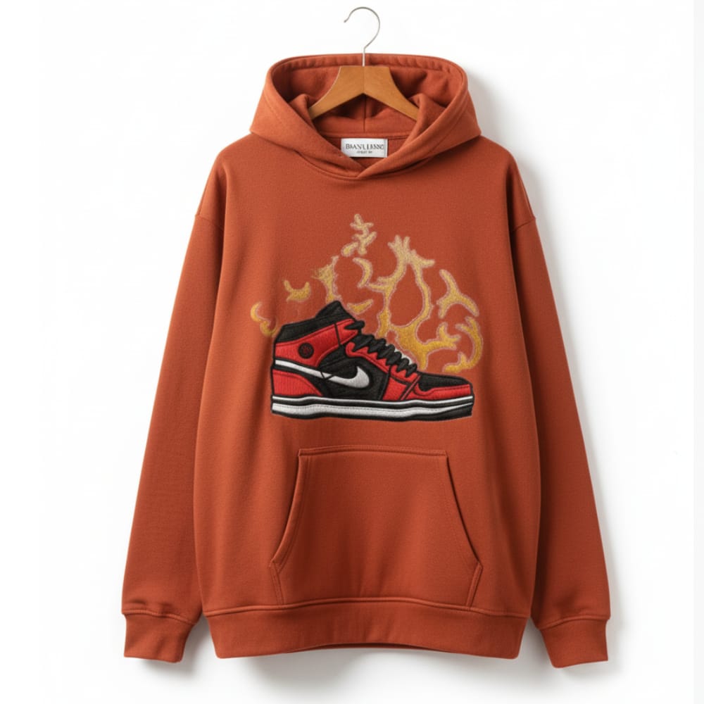 Flaming Sneakers – Rust Hoodie