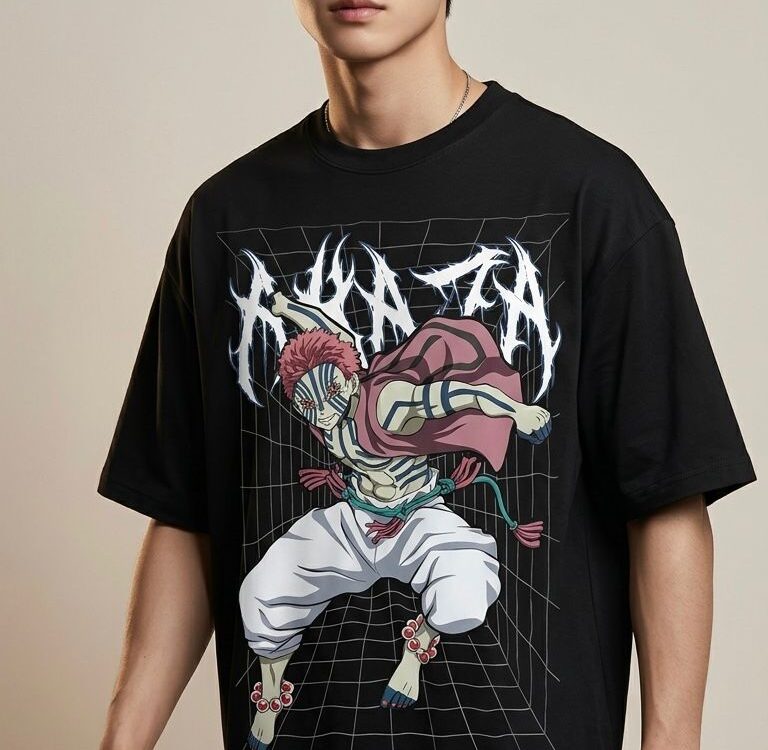 Anime Rage – Black Oversized T-shirt