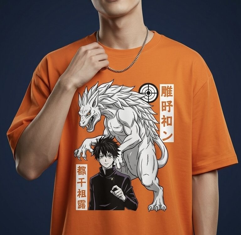 Megumi Fushiguro & Divine Dog - Jujutsu Kaisen Shikigami T-Shirt
