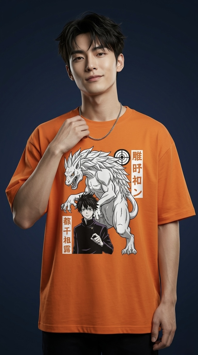Megumi Fushiguro & Divine Dog - Jujutsu Kaisen Shikigami T-Shirt