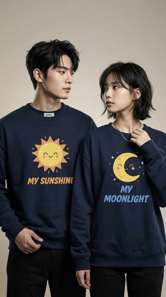 My Sunshine / My Moonlight" Couple Hoodies(The set of three images)