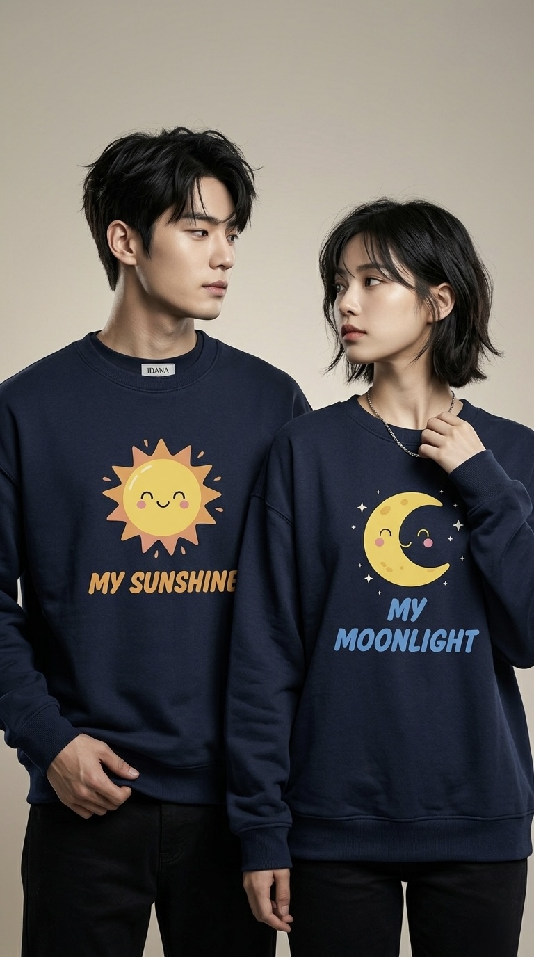 My Sunshine / My Moonlight" Couple Hoodies(The set of three images)