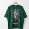 yber-Drake Protocol Oversize T-Shirt: Futuristic Dragon Mech