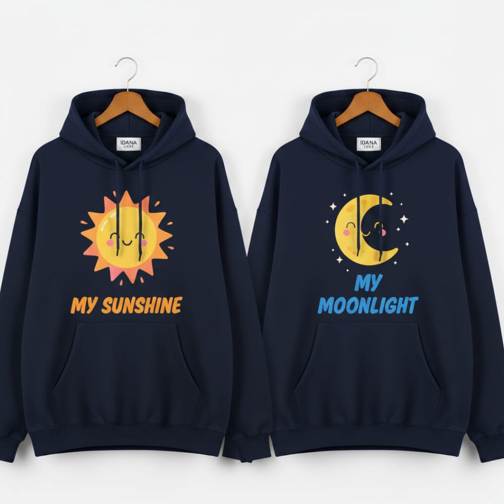 My Sunshine / My Moonlight" Couple Hoodies(The set of three images)