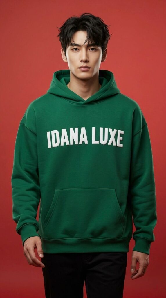 Idana Luxe Signature Essential Heavyweight Hoodie(Front)