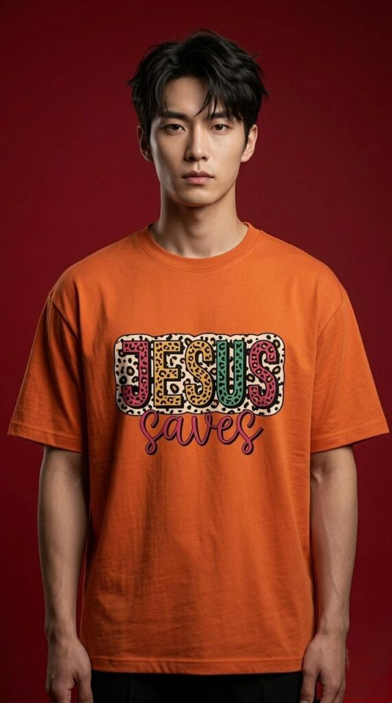 Bold "Jesus Saves" Oversized T-Shirt – Streetwear Style