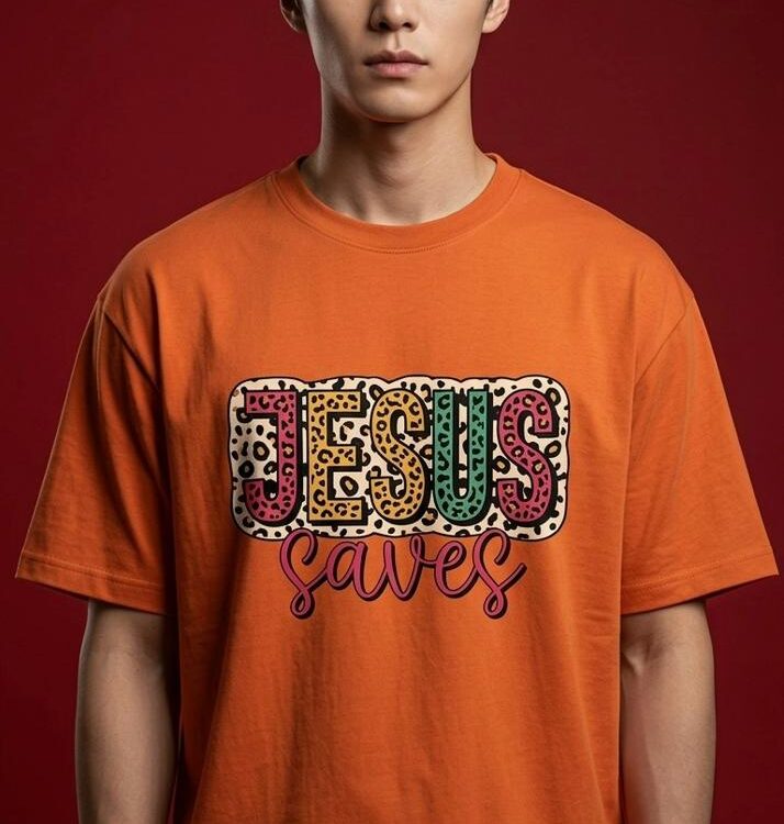 Bold "Jesus Saves" Oversized T-Shirt – Streetwear Style